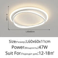 DecorBites™ Geometric Square LED Ceiling Light with Remote Control for Study Living Room Bedroom