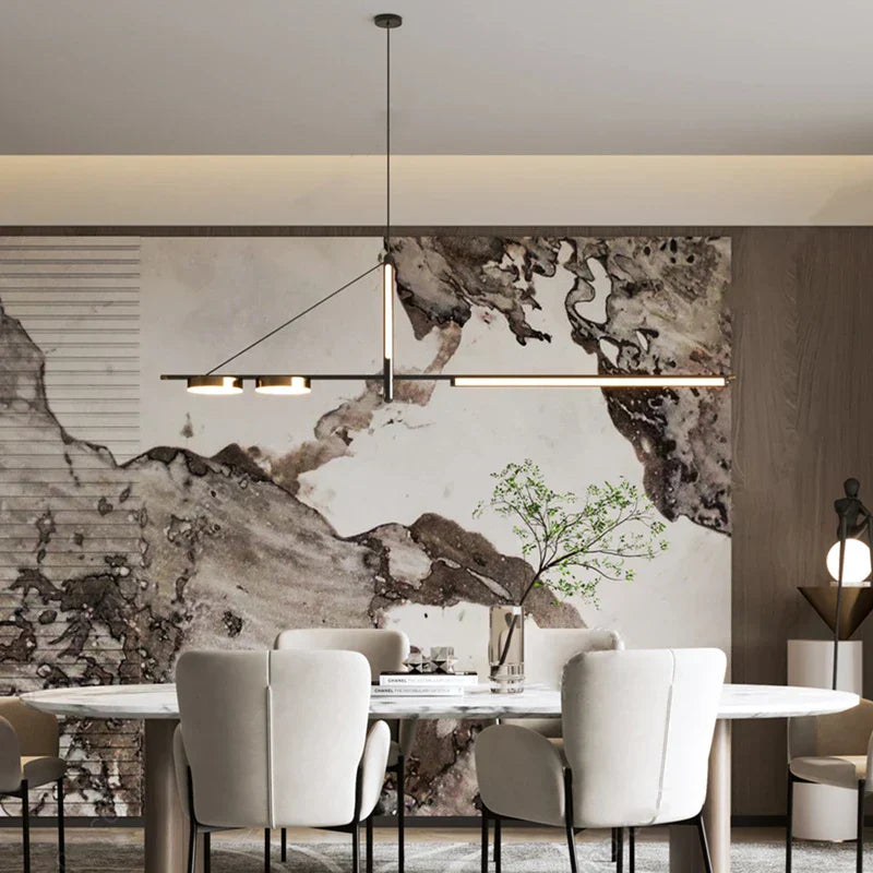 DecorBites™ Black Chandelier Modern Simplicity Pendant Lights for Living Dining Kitchen Tables