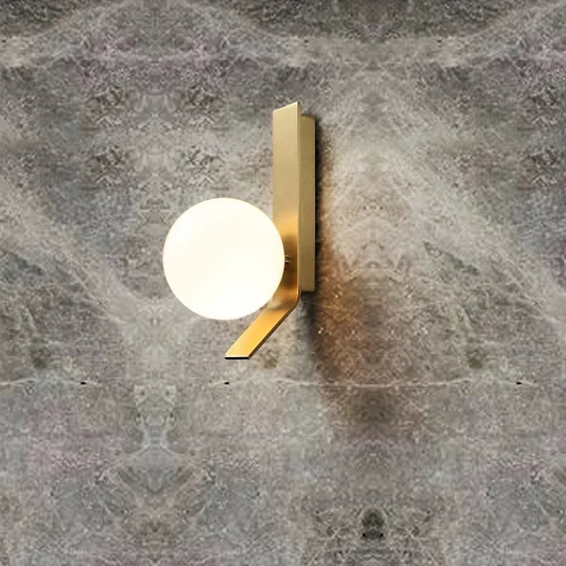 DecorBites™ Glass Ball LED Wall Sconce, Elegant Indoors Lighting for Bedroom & Living Room