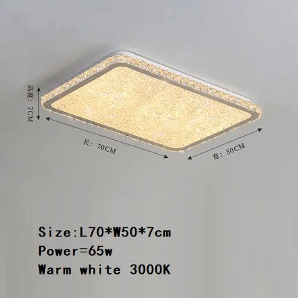 DecorBites™ Crystal Round Ceiling Lamp Elegant LED Lighting for Bedroom & Living Room