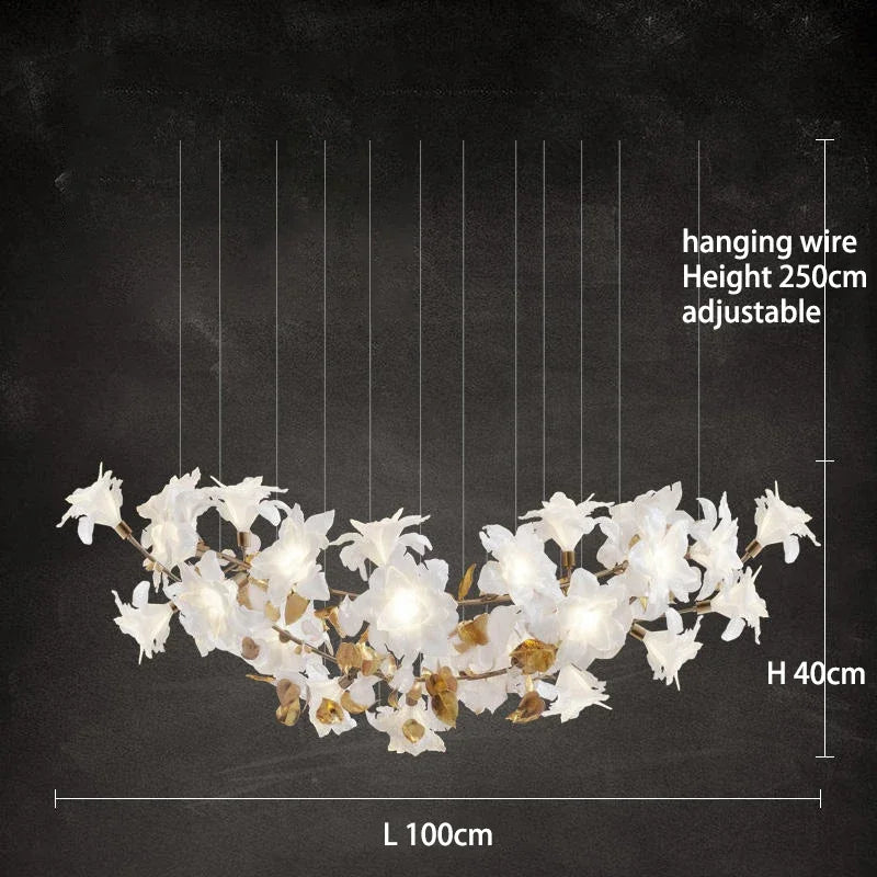 DecorBites™ Crystal Flower Chandelier: Luxury Ceiling Pendant Light for Home Decor