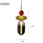 Italian Candy Glass Pendant Light in Black or White