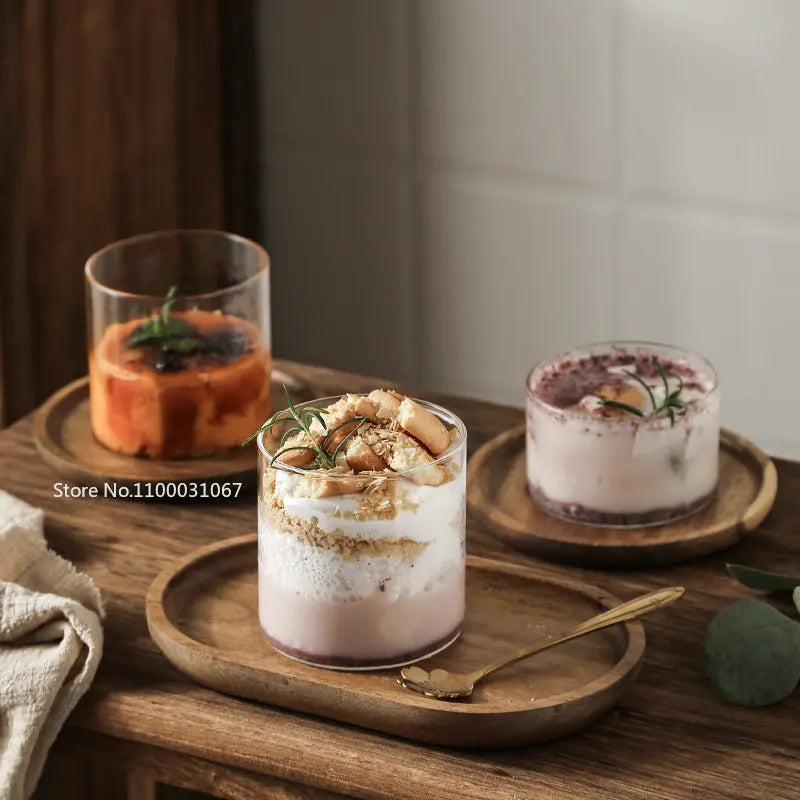 أكواب DecorBites™ للحلويات والمشروبات الكوكتيل من الزجاج المقاوم للحرارة العالية لحفلات الزفاف والحفلات