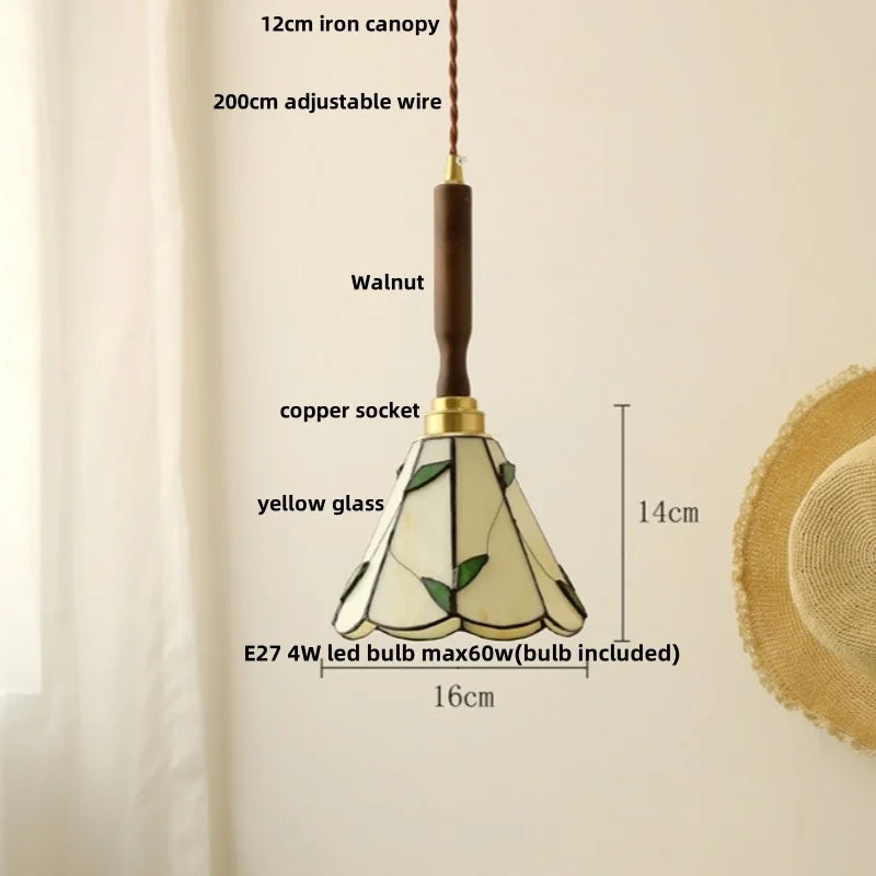 DecorBites™ مصابيح قلادة LED زجاجية خضراء للمطبخ والبار، مصباح تعليق نورديك عصري