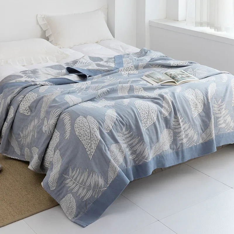 DecorBites™ Cotton Gauze Towel Throw Blanket - Soft and Cozy Bedspread for All Seasons