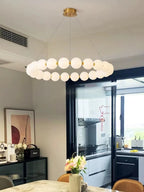 Nordic Magic Bean Round Gold Pendant Light