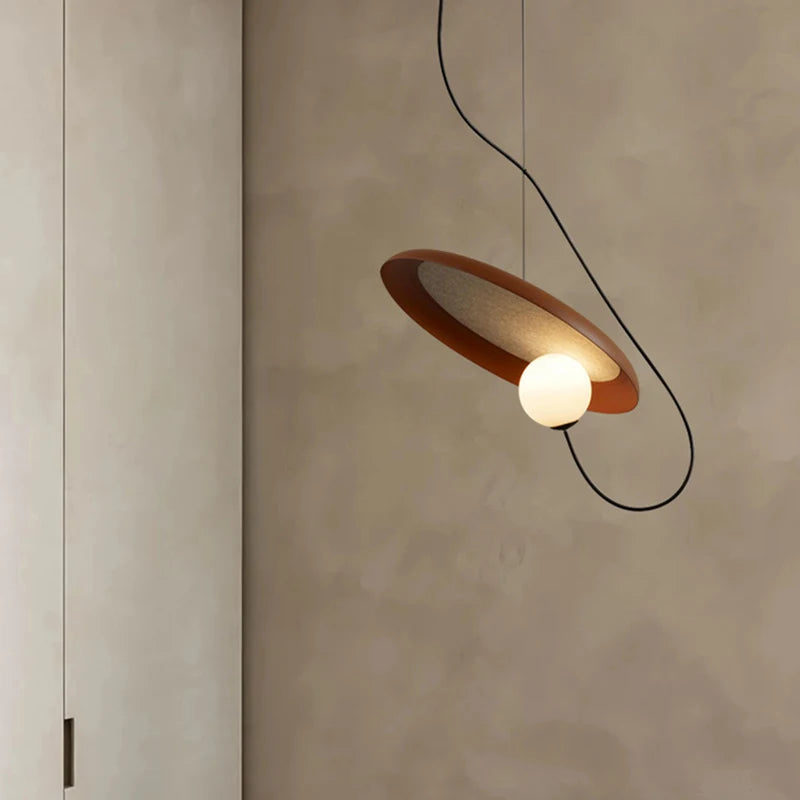Magnetic Attraction White Metal Pendant Light