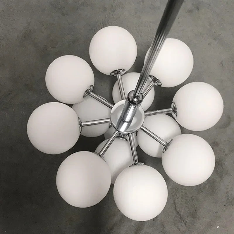 DecorBites™ Elegant Glass Chandelier for Living Room Dining Decor
