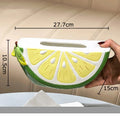 DecorBites™ Lemon Ceramic Tissue Box - Cute Table Decoration - Bedside Paper Towel Case