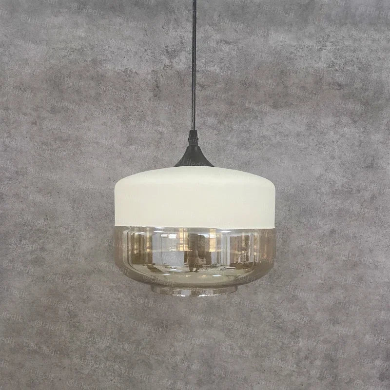 DecorBites™ Black Glass Pendant Light Fixture for Modern Indoor Decor & Dining Room