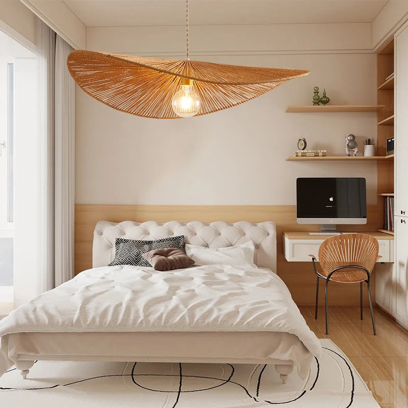 ثريات معلقة بحبال القنب من DecorBites™ لديكورات المنازل الريفية ومصابيح فنية