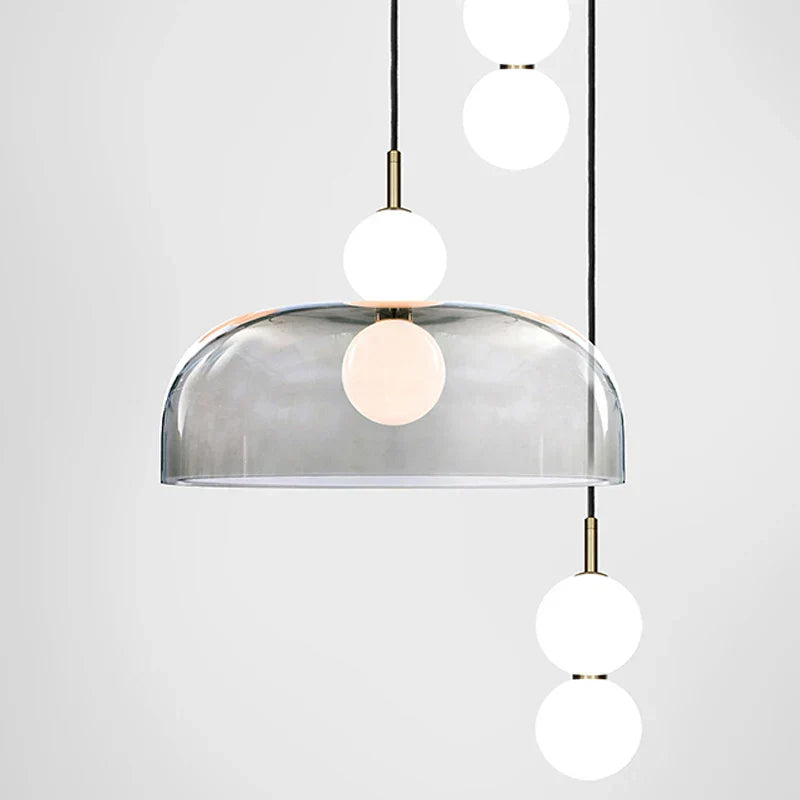 DecorBites™ Glass Ball Pendant Light for Duplex Stairwells, Living Room, Bedroom, and Staircase Decor