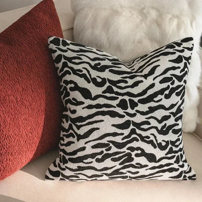 DecorBites™ Geometric Jacquard Cushion Cover | Modern Light Luxury Pillowcase | Decorative Home Accent