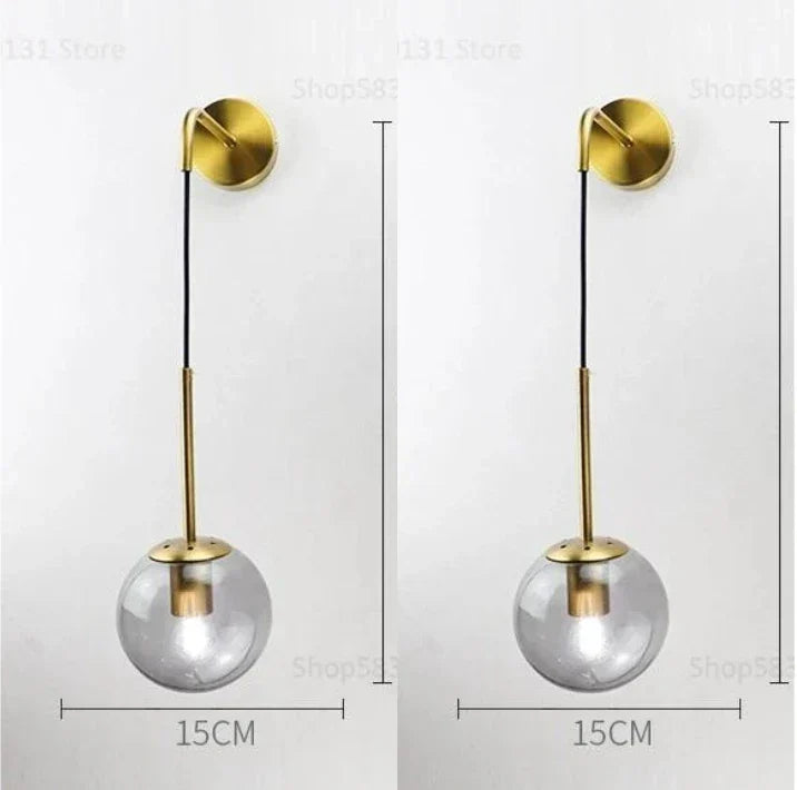 DecorBites™ Glass Ball Wall Lamp - Nordic Retro LED Lighting Fixture