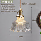 Vintage Green Glass Pendant Light With Brass Details