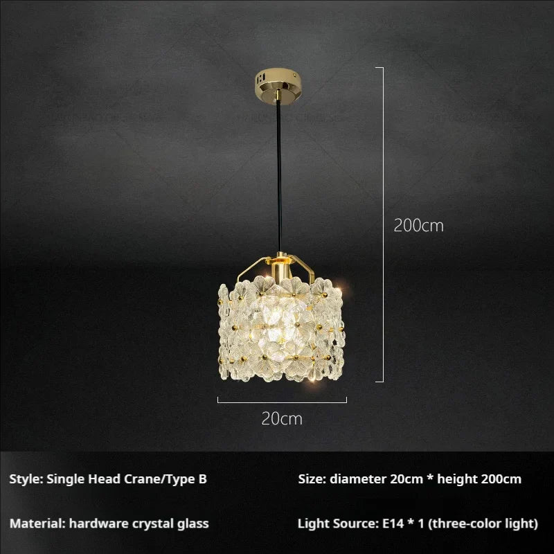 DecorBites™ French Light Luxury Bedroom Chandelier Cream Style Romantic Garden Decor