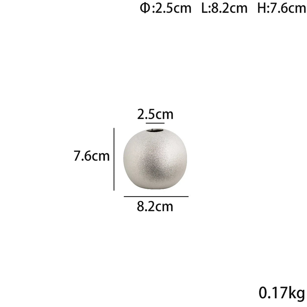 DecorBites™ Geometric Gold & Silver Vase for Chic Flower Arrangements & Home Decor