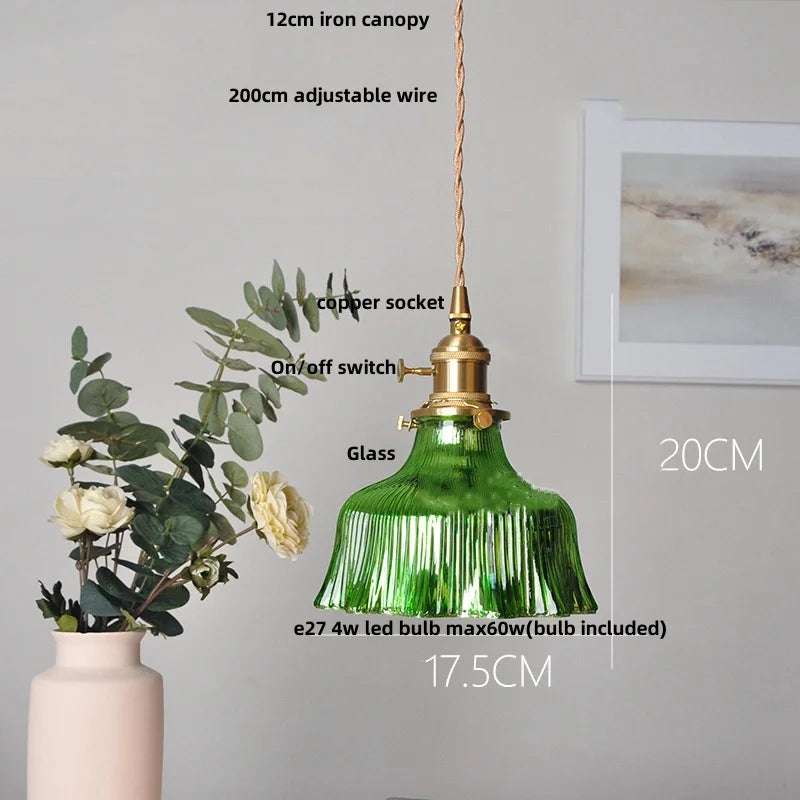 DecorBites™ Clear Glass LED Pendant Light for Reading Living Dining Room