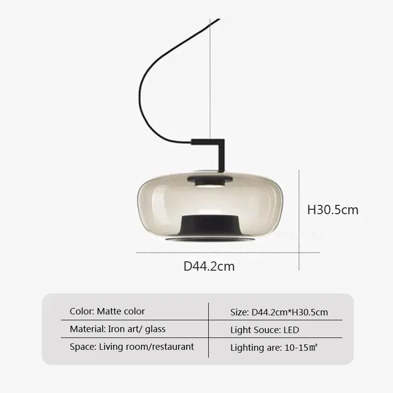 DecorBites™ Brokis Double Glass Pendant Lamp for Home Decor & Hospitality Spaces