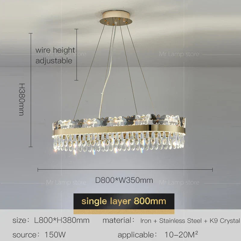 DecorBites™ Crystal Butterfly Living Room Lamp: Luxury Postmodern Dining Room Lighting