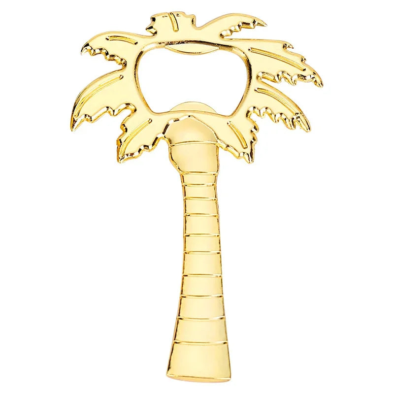 DecorBites™ Coconut Tree Bottle Opener in Silver & Gold: Wedding Kitchen Tool