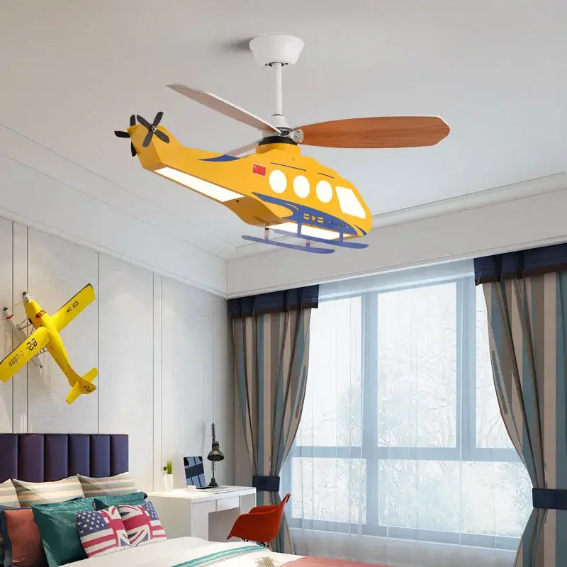 مصباح سقف هيليكوبتر من DecorBites™ لغرفة الأولاد