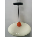 French Cream Flying Saucer Metal Pendant Light