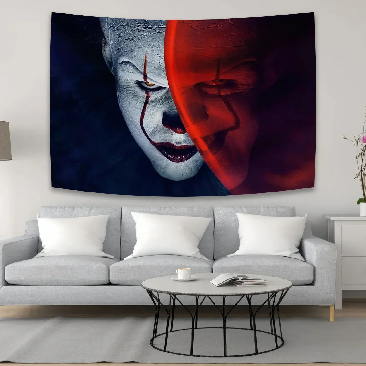 ستائر تابستري بتصميم هالويين مخدرة من DecorBites™ لديكور المنزل بلمسة أفلام الرعب