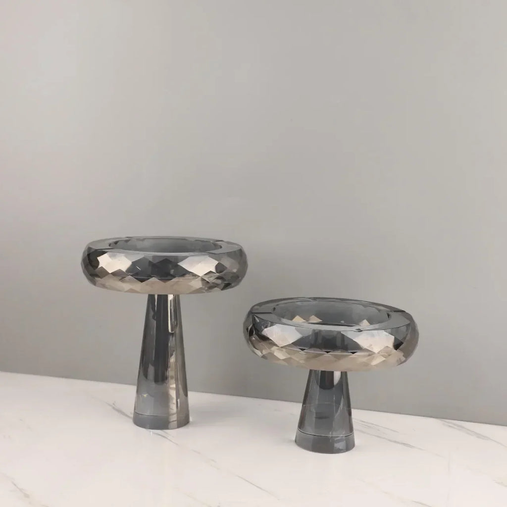 وعاء فواكه زجاجي هندسي DecorBites™ صينية تخزين مجوهرات صينية ديكور للمنزل