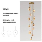 Nordic Marble Pendant Light With Polished Copper Finish
