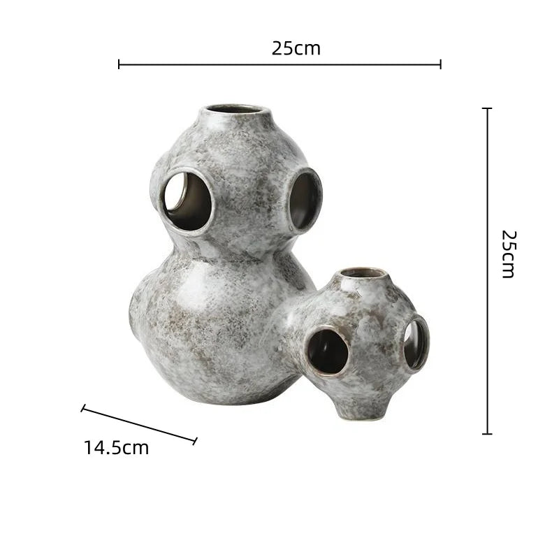 DecorBites™ Abstract Planet Hollow Pipe Ceramic Ornament Figurine - Home Decor Accessory