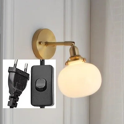 DecorBites™ Glass Ball Wall Lamp Sconce Modern Nordic Sconce Lighting for Bedroom Mirror