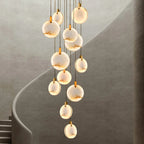 Nordic Marble Pendant Light With Polished Copper Finish