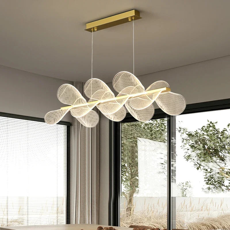 ثريا زهور LED من DecorBites™: مصباح معلق أكريليك فاخر للمعيشة الحديثة، غرفة النوم، المطبخ، غرفة الطعام