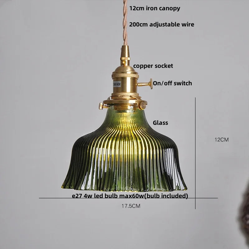 DecorBites™ Clear Glass LED Pendant Lamp Modern Wire Adjustable Hanging Light