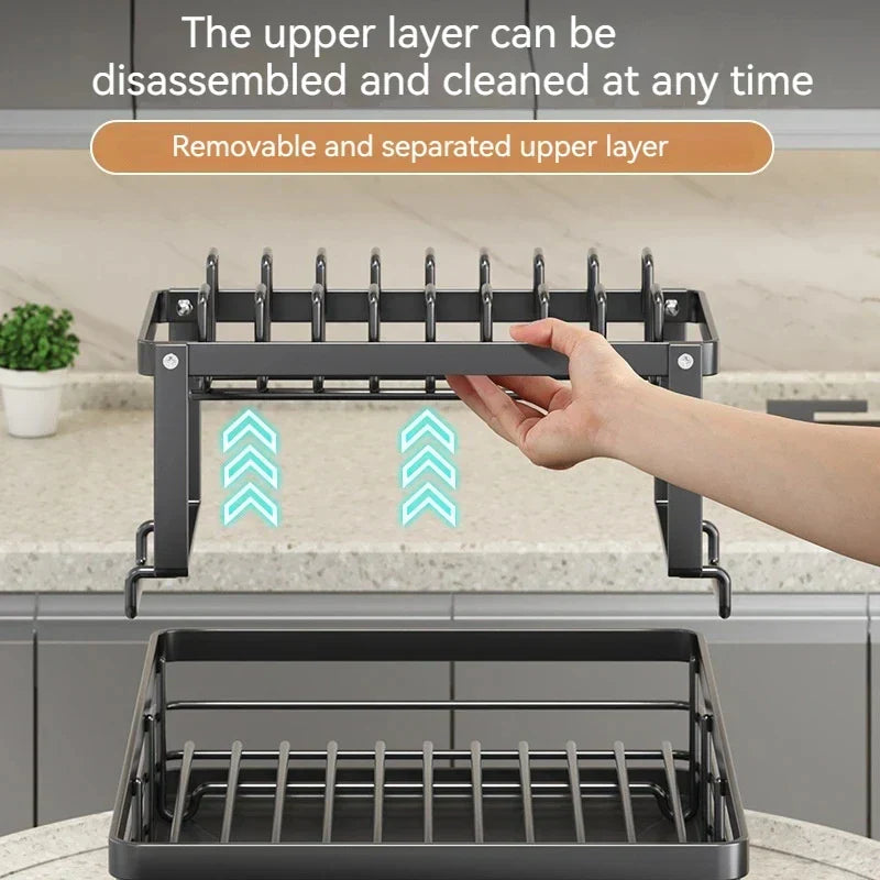 DecorBites™ Kitchen Counter Organizer Rack for Dishes, Knives, Pots, Utensils & Tableware Storage