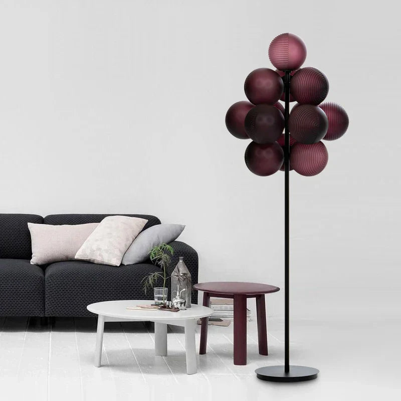 DecorBites™ Grape Chandelier: Modern Glass Ball Pendant Lamp for Living Room and Bedroom
