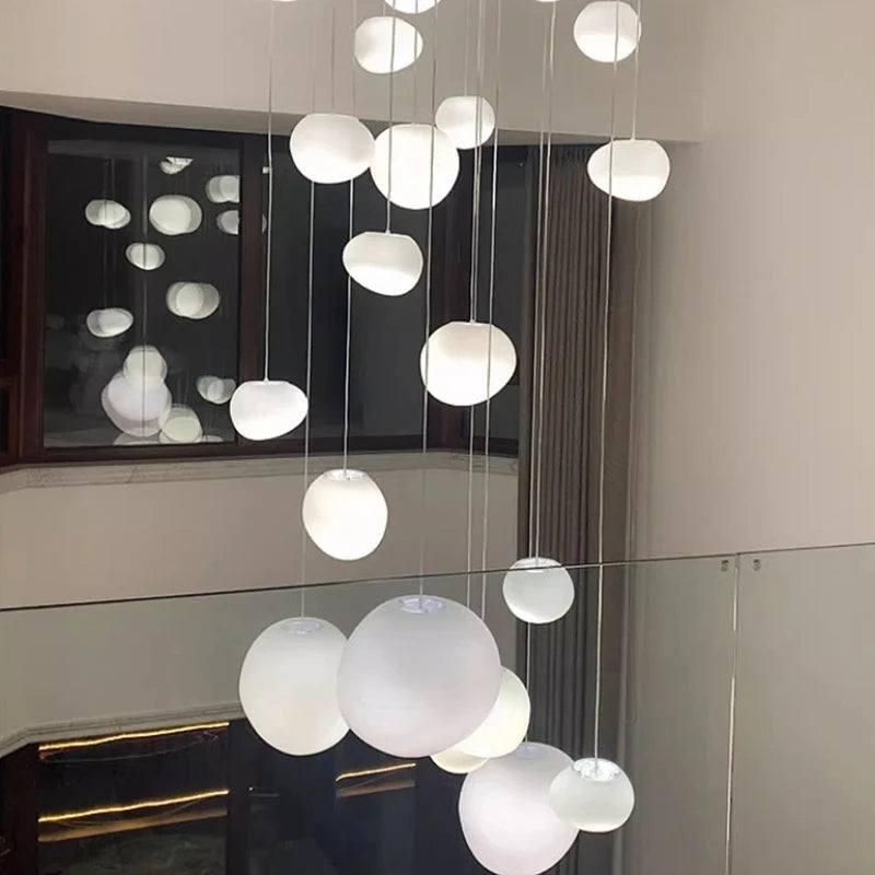 Modern Acrylic Staircase Multi-Light Pendant Chandelier