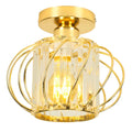 DecorBites™ Iron Round Crystal Ceiling Chandelier for Modern Indoor Lighting