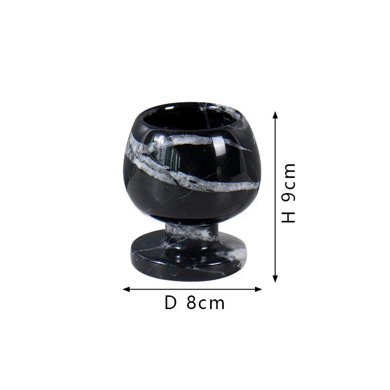 DecorBites™ Grand Antique Marble Candlestick Holder: Modern French Fireplace Dining Table Centerpiece