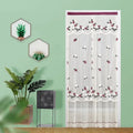 ستائر باب ناموسية دانتيل مطرزة مضادة للبعوض من DecorBites™ - تصميم مطوي لمرور الضوء والهواء