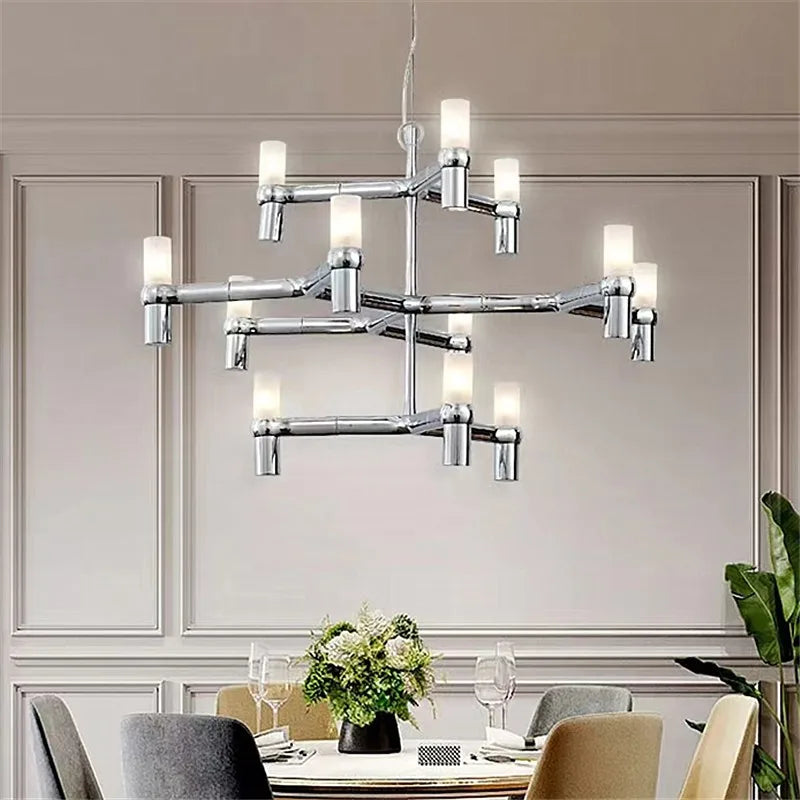 DecorBites™ Crown Major Chandelier: Modern Luxury LED Light for Kitchen, Hotel, Living Room