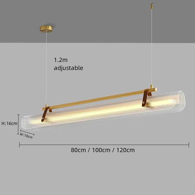 Nordic Minimalist Acrylic Strip Pendant Light