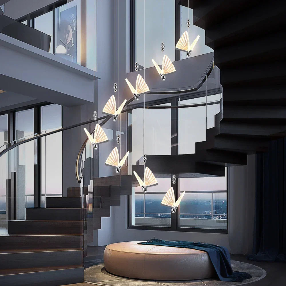DecorBites™ Butterfly LED Chandelier Pendant Light for Modern Living and Dining Spaces