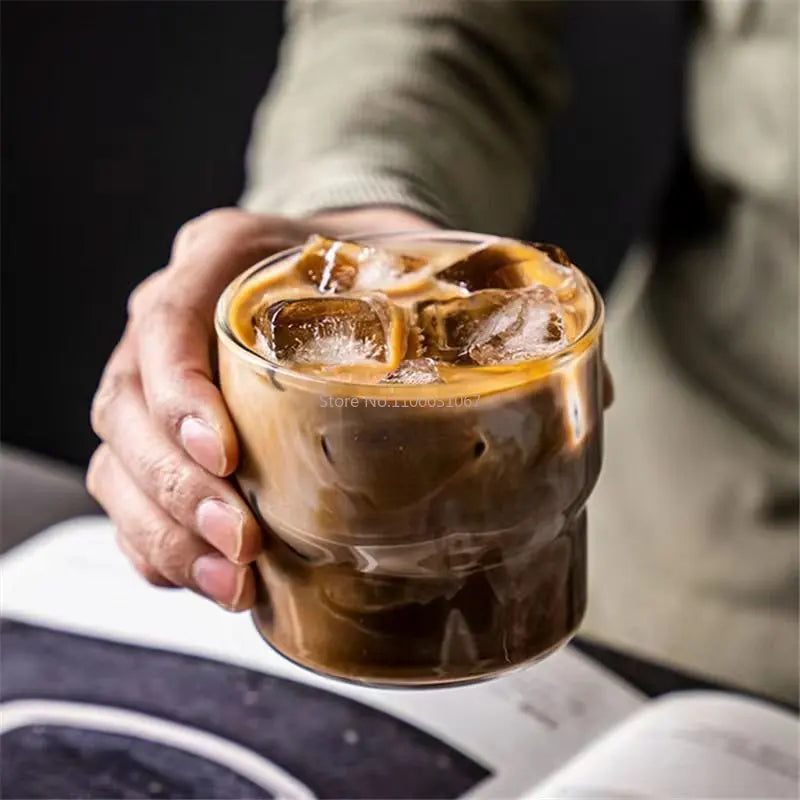 Tasse en verre DecorBites™ en forme de calebasse pour café, whisky, vin et plus encore.