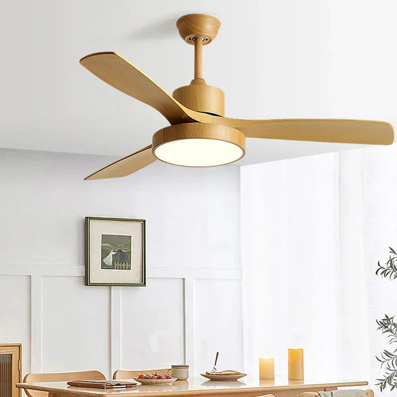 DecorBites™ 42/52 Inch White Black 3 Blade Copper Motor Ceiling Fan Light Remote