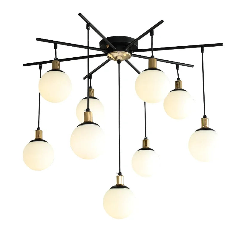 DecorBites™ Art Glass Ball Molecule Chandelier for Living Room, Children's Room, Study & Home Decor