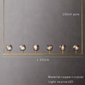 DecorBites™ Black Bronze Copper Crystal Chandelier Lights for Kitchen Island Dining Decor