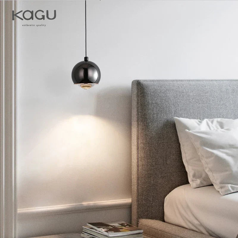 DecorBites™ Gold Metal Luster Pendant for Bedside & Kitchen Island - Minimalist LED Hanging Light