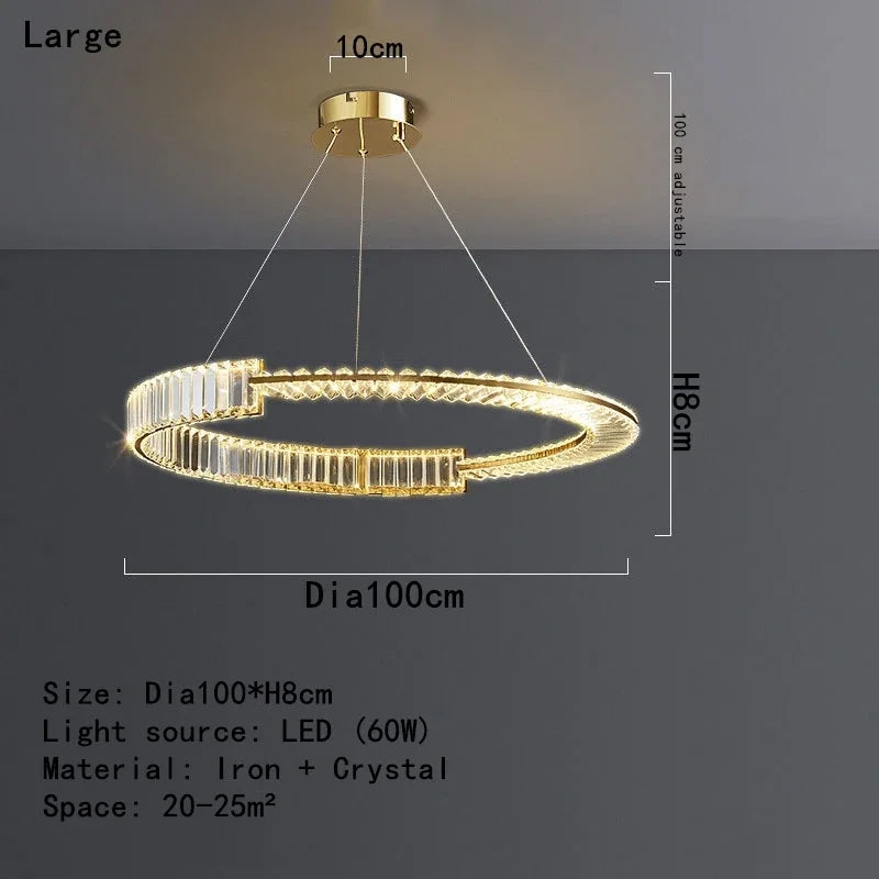 ثريا كريستال LED من DecorBites™ لعام 2025: إضاءة سقف أنيقة للمنزل والفنادق والمطابخ